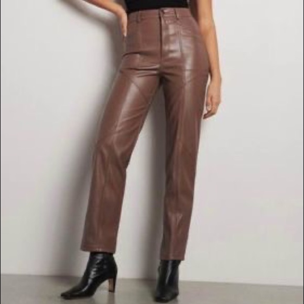 Faux leather pants